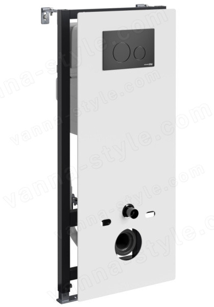 Инсталляция для унитаза Wasser Kraft Abens 20TLT.010.ME.WH.MB02 с кнопкой