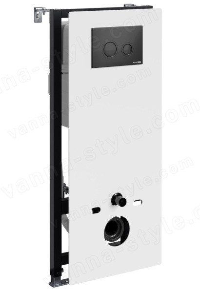 Инсталляция для унитаза Wasser Kraft Abens 20TLT.010.ME.WH.MB01 с кнопкой