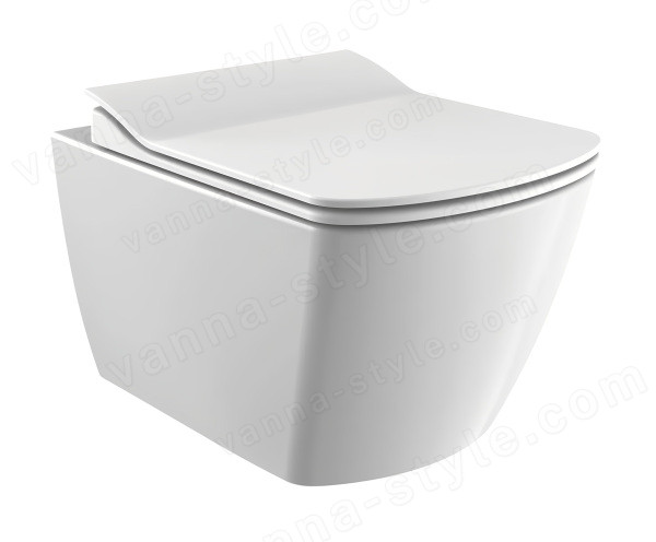 Подвесной унитаз Creavit Elegant EG321, белый с сиденьем, белый с сиденьем