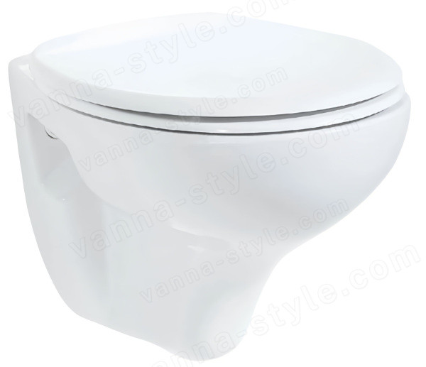 Подвесной унитаз Creavit Perla TP320.00100, белый с сиденьем, белый с сиденьем