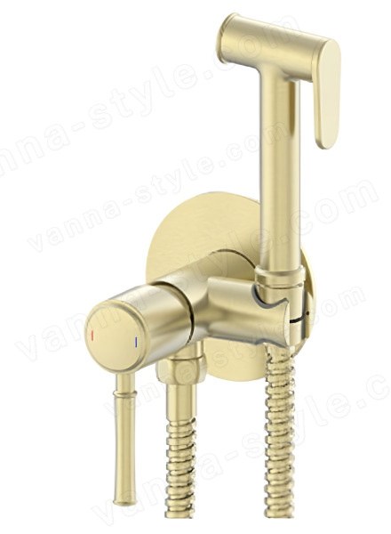 Гигиенический душ со смесителем Wonzon&Woghand Tor WW-88829073-BG брашированное золото
