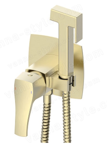 Гигиенический душ со смесителем Wonzon&Woghand Flex WW-88829072-BG брашированное золото