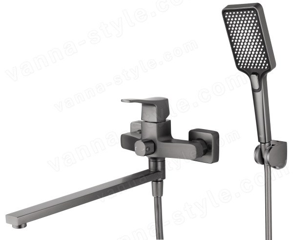 Смеситель для ванны Wonzon&amp;Woghand Flex WW-639906-BGM, темный графит