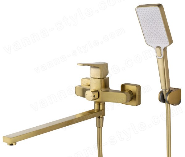 Смеситель для ванны Wonzon&Woghand Flex WW-639906-BG, брашированное золото