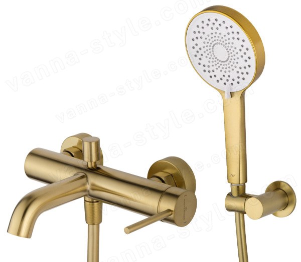 Смеситель для ванны Wonzon&Woghand Stick WW-88639017-BG, брашированное золото
