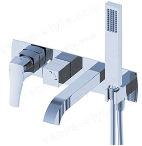 Встраиваемый смеситель для ванны Wonzon&amp;Woghand Flex WW-88889072-CR, хром
