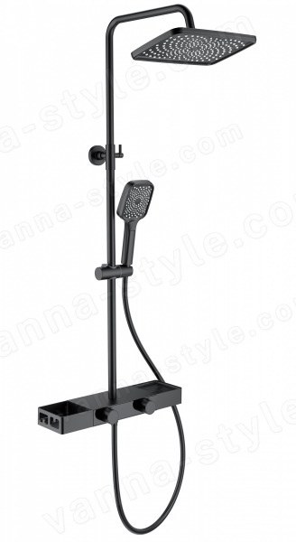 Душевая система Wonzon&amp;Woghand Shelf WW-B3552-MB