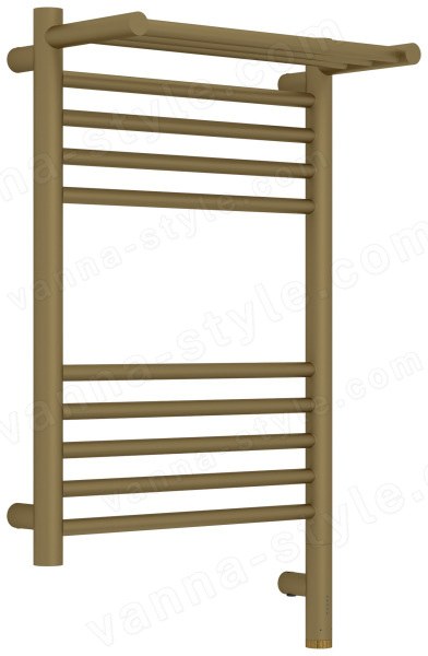 Полотенцесушитель электрический Сунержа Богема 3.1 с полкой 40x60, матовое золото