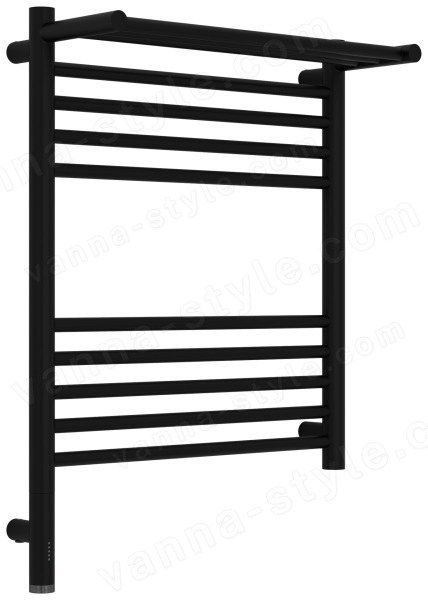 Полотенцесушитель электрический Сунержа Богема 3.1 L с полкой 50x60, черный матовый
