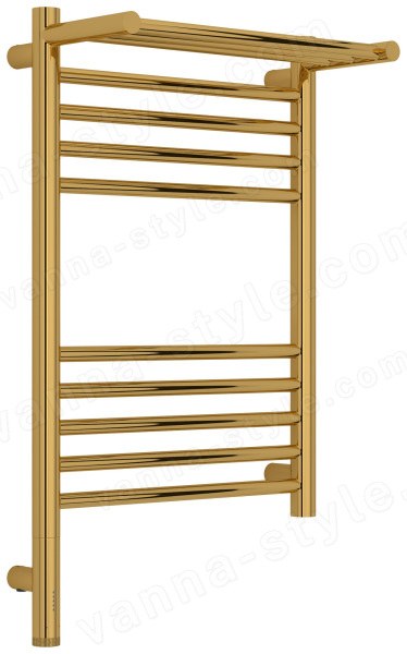 Полотенцесушитель электрический Сунержа Богема 3.1 L с полкой 40x60, золото