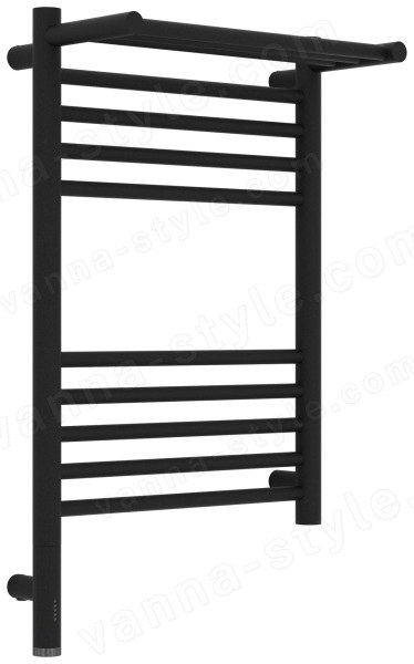 Полотенцесушитель электрический Сунержа Богема 3.1 L с полкой 40x60, тёмный титан муар