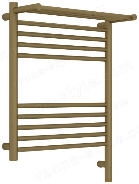 Полотенцесушитель электрический Сунержа Богема 3.1 R с полкой 50x60, матовое золото