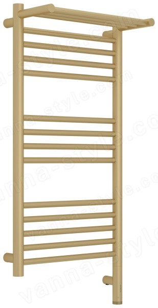 Полотенцесушитель электрический Сунержа Богема 3.1 R с полкой 40x80, шампань матовая