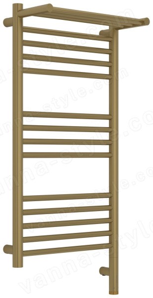 Полотенцесушитель электрический Сунержа Богема 3.1 R с полкой 40x80, золотой шелк