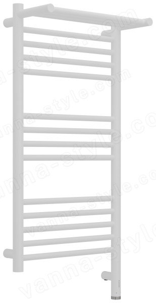 Полотенцесушитель электрический Сунержа Богема 3.1 R с полкой 40x80, белый матовый