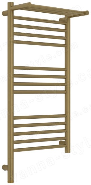 Полотенцесушитель электрический Сунержа Богема 3.1 L с полкой 40x80, золотой шелк