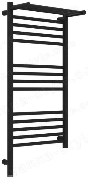 Полотенцесушитель электрический Сунержа Богема 3.1 L с полкой 40x80, тёмный титан муар