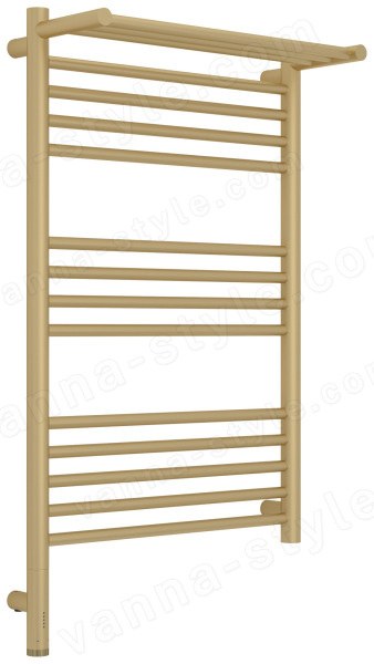 Полотенцесушитель электрический Сунержа Богема 3.1 L с полкой 50x80, шампань матовая