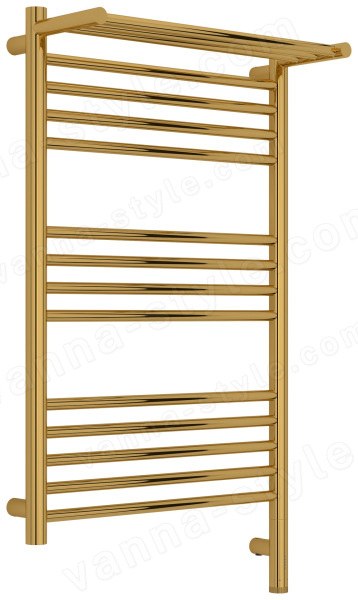 Полотенцесушитель электрический Сунержа Богема 3.1 R с полкой 50x80, золото