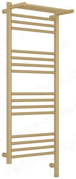 Полотенцесушитель электрический Сунержа Богема 3.1 R с полкой 40x100, шампань матовая