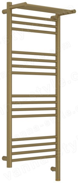 Полотенцесушитель электрический Сунержа Богема 3.1 R с полкой 40x100, золотой шелк