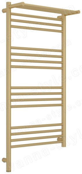 Полотенцесушитель электрический Сунержа Богема 3.1 L с полкой 50x100, шампань матовая