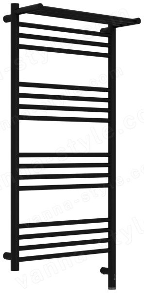Полотенцесушитель электрический Сунержа Богема 3.1 R с полкой 50x100, черный матовый