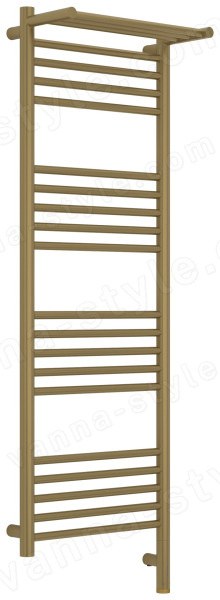 Полотенцесушитель электрический Сунержа Богема 3.1 R с полкой 40x120, золотой шелк