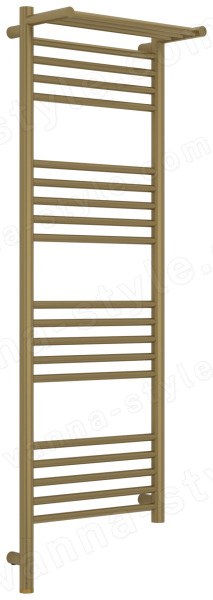 Полотенцесушитель электрический Сунержа Богема 3.1 L с полкой 40x120, золотой шелк