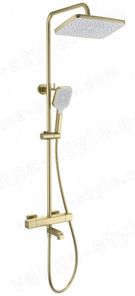 Душевая система Wonzon&amp;Woghand Stay 2 WW-B3016-T1-BG, брашированное золото