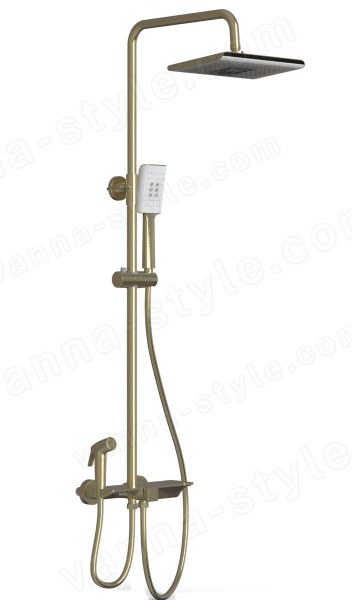 Душевая система Wonzon&amp;Woghand WW-B3310-BG, брашированное золото