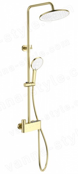 Душевая система Wonzon&amp;Woghand Muse Corno WW-B3110-BG, брашированное золото