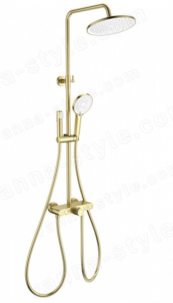 Душевая система Wonzon&Woghand Muse Selesta WW-B4113-BG, брашированное золото