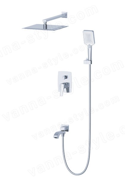 Встраиваемая душевая система Wonzon&amp;Woghand Flex WW-88939072-CR, хром