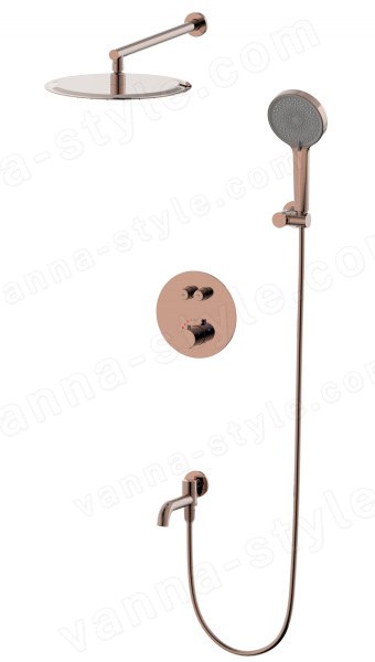 Встраиваемая душевая система Wonzon&amp;Woghand Stick WW-88929010-RG, розовое золото