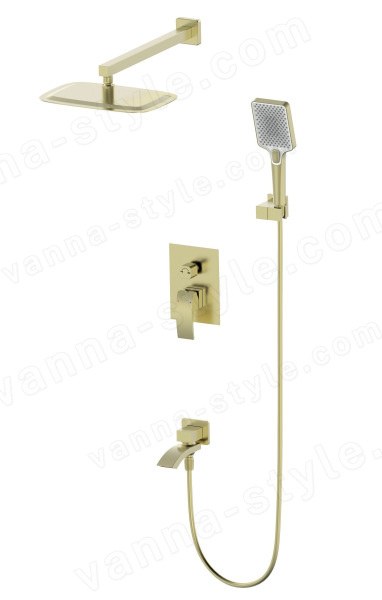 Встраиваемая душевая система Wonzon&amp;Woghand Fit WW-88939009A- BG, брашированное золото