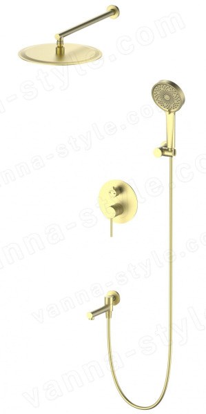Встраиваемая душевая система Wonzon&amp;Woghand Stick WW-88939017-BG, брашированное золото