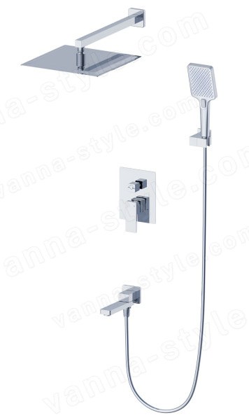 Встраиваемая душевая система Wonzon&amp;Woghand Cube 2.0 WW-88087068-CR, хром