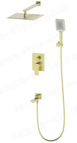 Встраиваемая душевая система Wonzon&Woghand Edge WW-88939003-BG, брашированное золото
