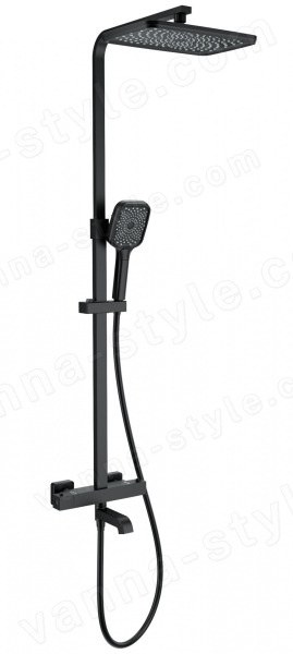 Душевая система Wonzon&amp;Woghand Stay 3 WW-B3026-T1-MB, черная матовая