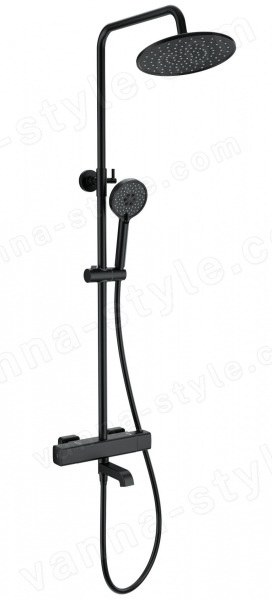 Душевая система Wonzon&amp;Woghand Stay 4 WW-A3007-T1-MB, черная матовая