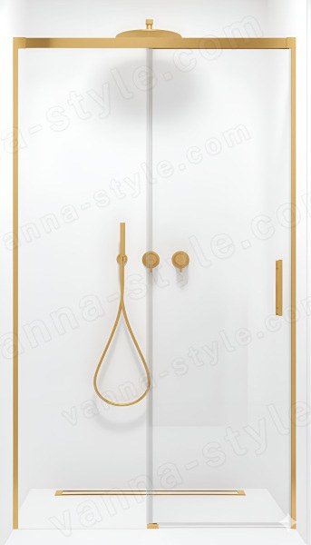 Душевая дверь Radaway Idea DWJ Gold 120 L, профиль золото, профиль золото