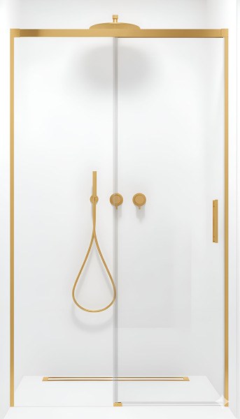 Душевая дверь Radaway Idea DWJ Gold 130 L, профиль золото, профиль золото