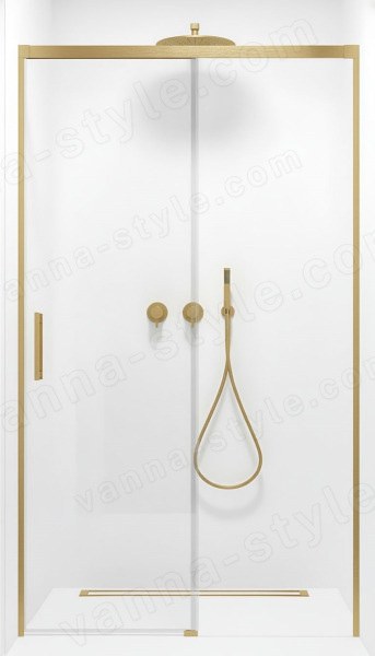Душевая дверь Radaway Idea DWJ Brushed Gold 100 R, профиль золото, профиль золото