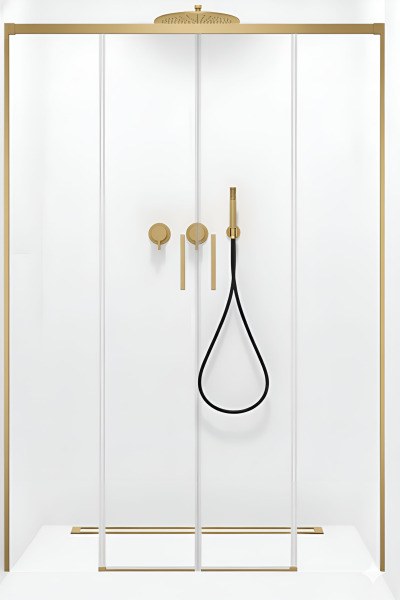 Душевая дверь Radaway Idea Brushed Gold DWD 160, профиль золото, профиль золото