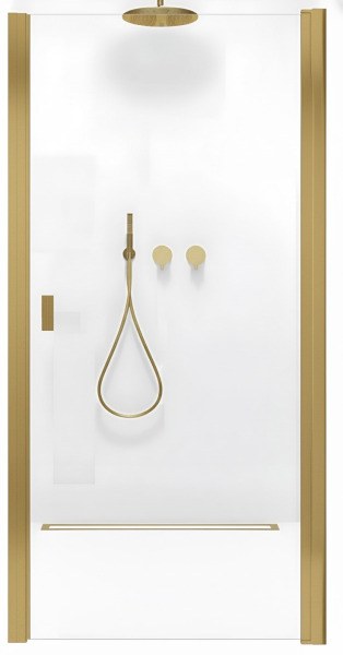 Душевая дверь Radaway Nes Brushed Gold DWJ I 100 R, профиль золото, профиль золото
