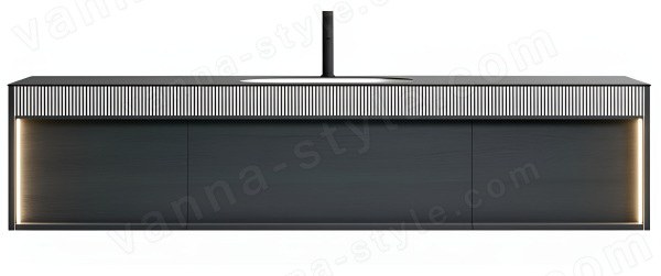 Тумба с раковиной Black&amp;White Universe U950.1600 подвесная