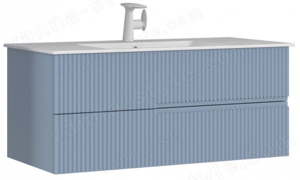 Тумба с раковиной Orka Moonlight 120 подвесная, голубая матовая