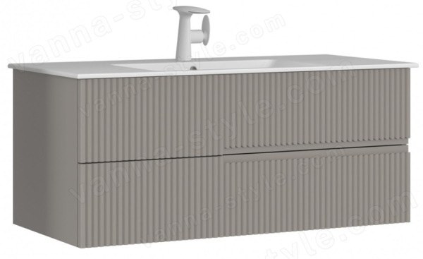 Тумба с раковиной Orka Moonlight 120 подвесная, бежевая матовая