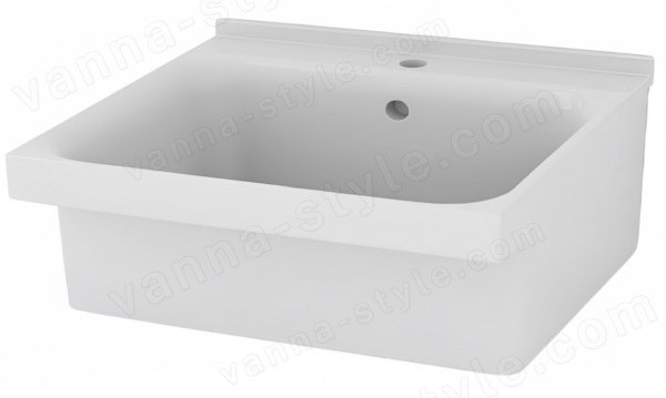 Раковина для постирочной Kerasan Aquadom 029301*1 75x50, белая, белая